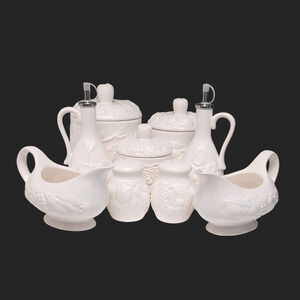 TABLETOPS GALLERY Handcrafted "Nature Embossed Tabletop Containers & Servingwear